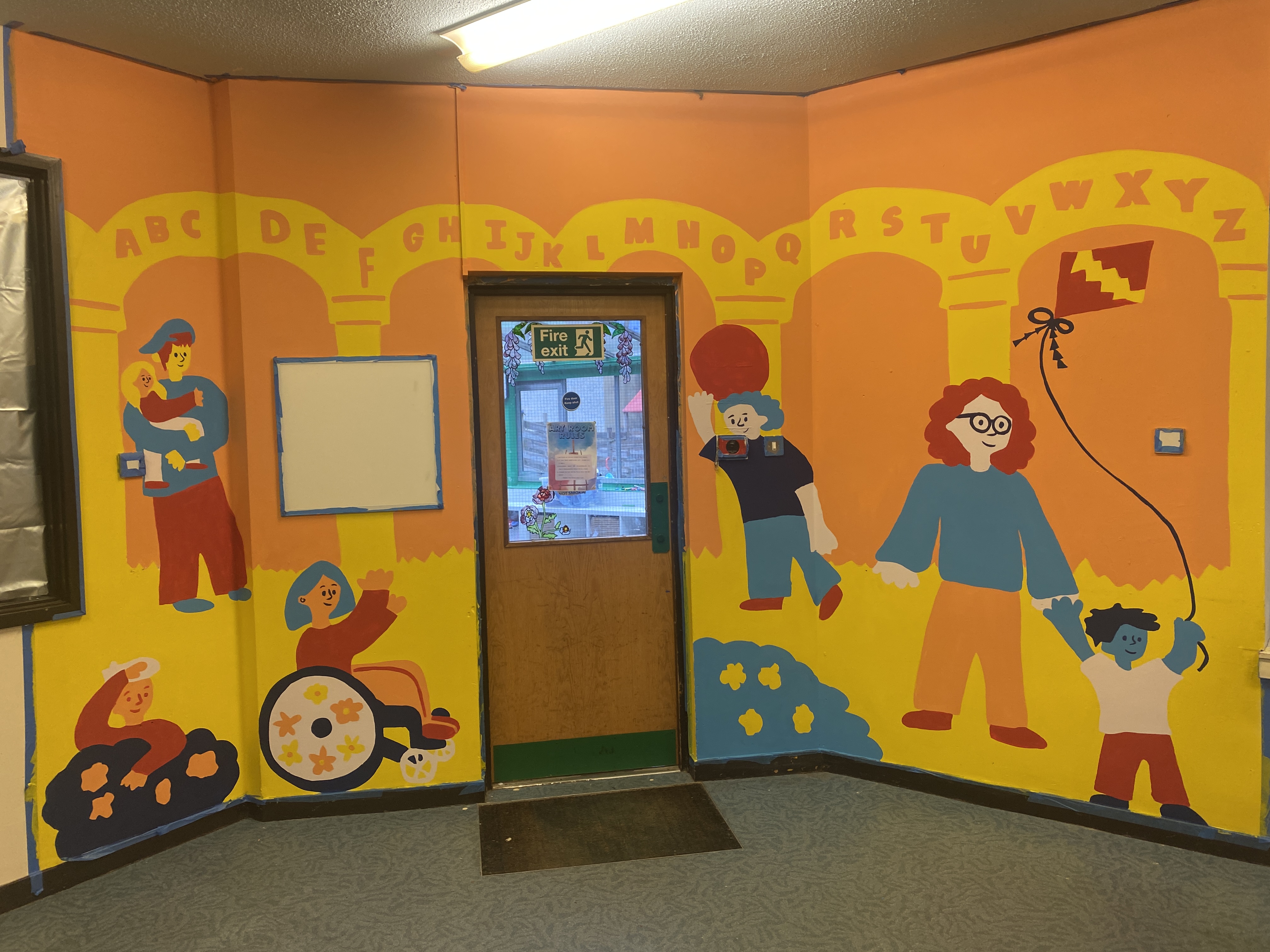 Boomerang Centre mural installation.